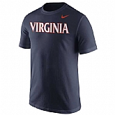 Virginia Cavaliers Nike Wordmark WEM T-Shirt - Navy Blue